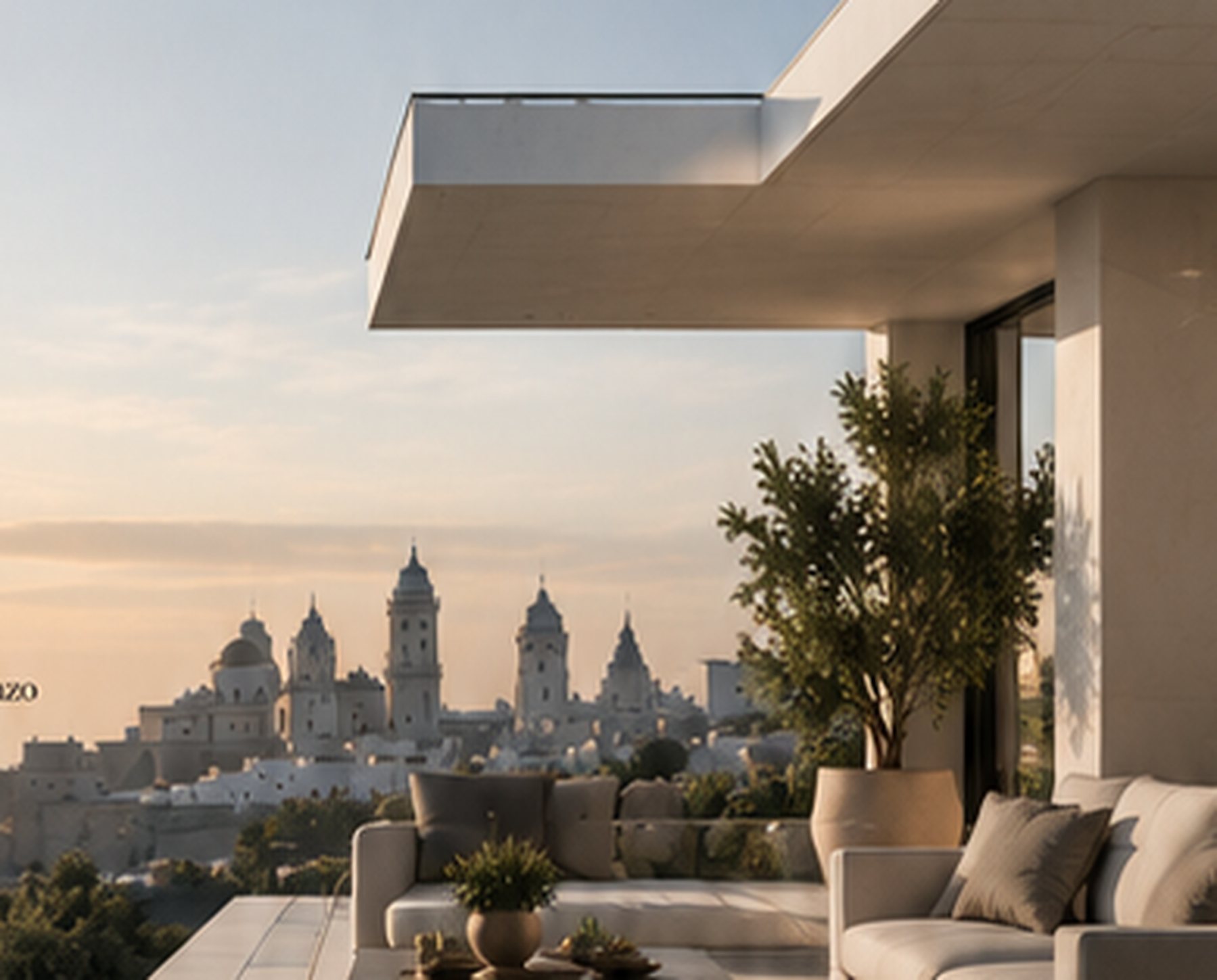 Terraza de una vivienda frente al mar en Cádiz